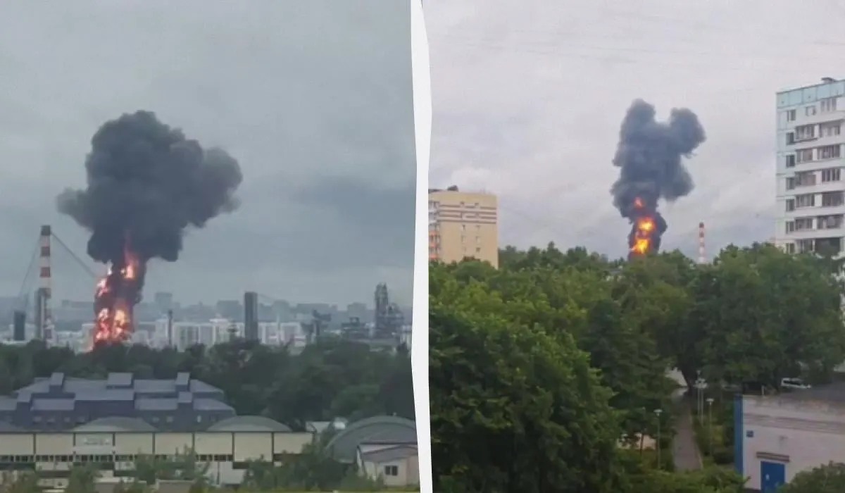 В результате утренней атаки по Москве загорелся один из крупнейших нефтеперерабатывающих заводов; власти сообщают о сбитых беспилотниках и работе экстренных служб на местах падения обломков.