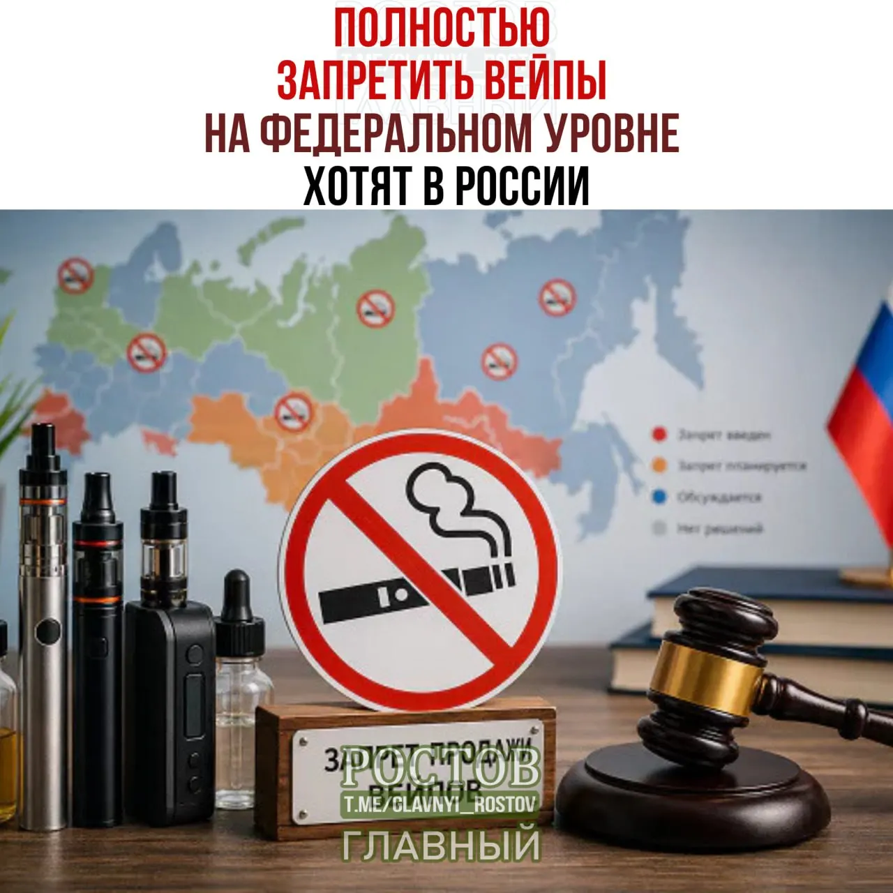 Выступающие представители Минздрава и Минфина предлагают запретить производство и продажу электронных сигарет по всей стране; региональные ограничения пока сохраняются, федеральный запрет не введён.